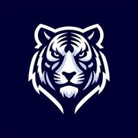 Facile minimaliste tigre tête sauvage animal logo vecteur illustration modèle conception