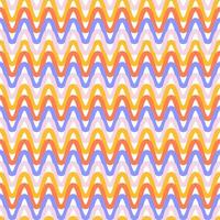 abstrait sans couture modèle avec horizontal arrondi zig zag rayures . contemporain géométrique symétrique Contexte. vecteur rétro illustration