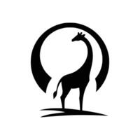 silhouette de une girafe vecteur logo icône illustration