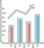 les stocks croissance vecteur icône