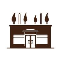 une logo de Accueil icône vecteur marron silhouette cuisine conception modèle sur blanc Contexte