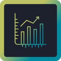 les stocks croissance vecteur icône