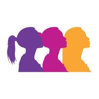 international aux femmes journée silhouette vecteur