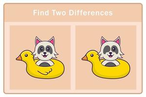 personnage de dessin animé de chien mignon. trouver des différences. jeu éducatif pour les enfants. illustration de vecteur de dessin animé