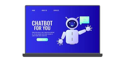 chatbot assistant forme robot avec ai 3d vecteur