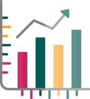 les stocks croissance vecteur icône