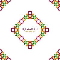 islamique géométrique fleur ornement Ramadan kareem salutation conception vecteur