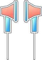 icône de vecteur d'écouteur