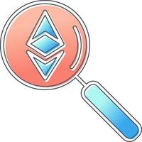 ethereum chercher vecteur icône