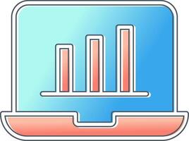 les stocks analytique vecteur icône