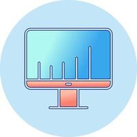 icône de vecteur d'écran de moniteur
