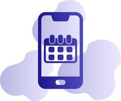 téléphone intelligent calendrier vecteur icône