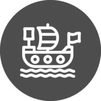 conception d'icône créative de bateau de pirates vecteur