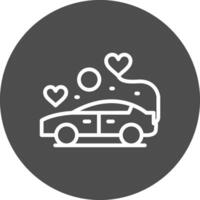 conception d'icône créative de voiture de mariage vecteur