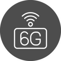 6g réseau Créatif icône conception vecteur