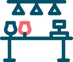 conception d'icône créative de comptoir de bar vecteur