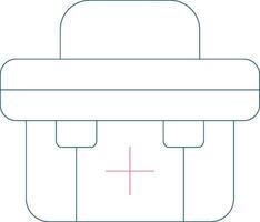 conception d'icône créative trousse de premiers soins vecteur