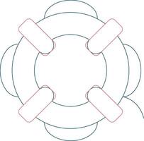 conception d'icône créative de sauvetage vecteur
