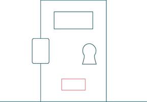 conception d'icône créative de porte vecteur