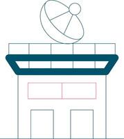 conception d'icône créative de centre spatial vecteur