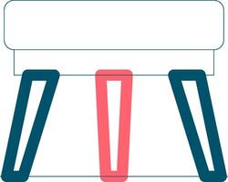 conception d'icône créative de tabouret vecteur