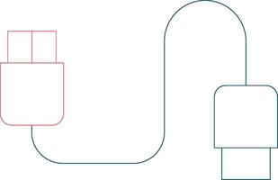 conception d'icône créative de câble vecteur