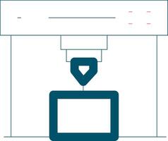 conception d'icône créative d'imprimante 3d vecteur