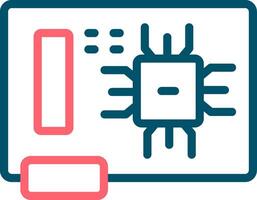 conception d'icône créative de carte de circuit imprimé vecteur