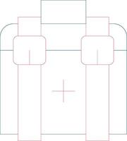 conception d'icône créative trousse de premiers soins vecteur