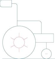 conception d'icône créative en fauteuil roulant vecteur