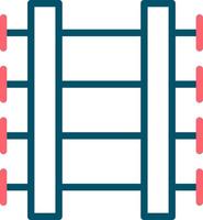 conception d'icônes créatives de voies ferrées vecteur