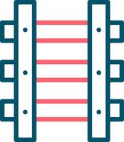 conception d'icônes créatives de voies ferrées vecteur