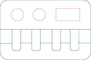 conception d'icône créative de piano vecteur