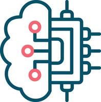 cerveau circuit Créatif icône conception vecteur