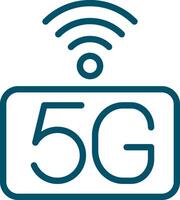 5g réseau Créatif icône conception vecteur