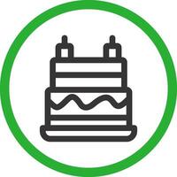 conception d'icône créative de gâteau d'anniversaire vecteur