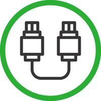 conception d'icône créative de connexion usb vecteur