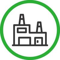 conception d'icône créative usine de recyclage vecteur