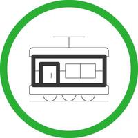 conception d'icône créative de tramway vecteur