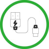 conception d'icône créative de câble usb vecteur