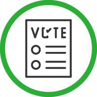 conception d'icône créative de bulletin de vote vecteur