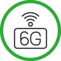 6g réseau Créatif icône conception vecteur