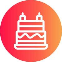 conception d'icône créative de gâteau d'anniversaire vecteur