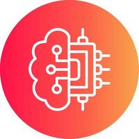 cerveau circuit Créatif icône conception vecteur