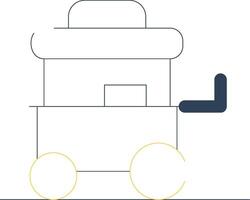 conception d'icône créative de chariot de nourriture vecteur