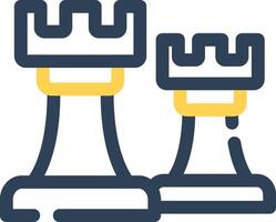 conception d'icône créative de tours d'échecs vecteur