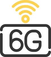 6g réseau Créatif icône conception vecteur