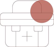 conception d'icône créative trousse de premiers soins vecteur