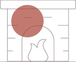 conception d'icône créative de cheminée vecteur