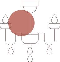 conception d'icône créative lustre vecteur